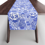 Chinoiserie Jars (Blue) Table Runner Gallery Image 1