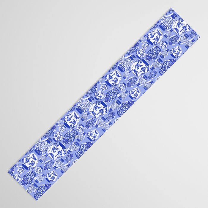 Chinoiserie Jars (Blue) Table Runner Gallery Image 3