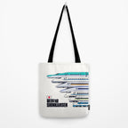 Shinkansen Bullet Train Evolution - White Tote Bag Gallery Image 2
