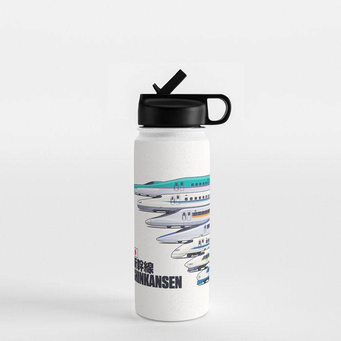 Shinkansen Bullet Train Evolution - White Water Bottle Gallery Image 1