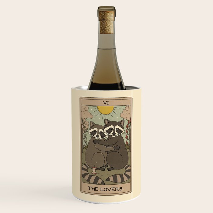 The Lovers - Raccoons Tarot Wine Chiller Gallery Image 1