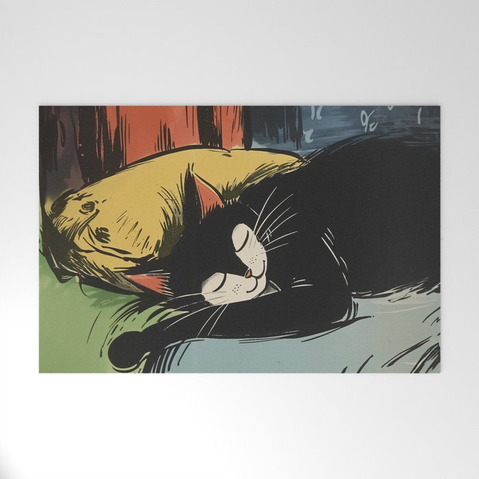 Ludwig The Black Cat  Welcome Mat Gallery Image 1