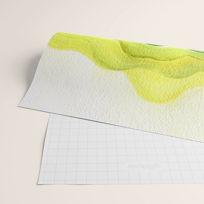 Abstract in Yellow, Green and Blue Wrapping Paper Gallery Image 2