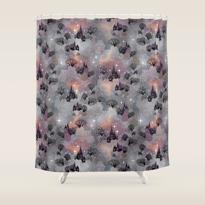 The Sleepy Village Shower Curtain Gallery Image 1