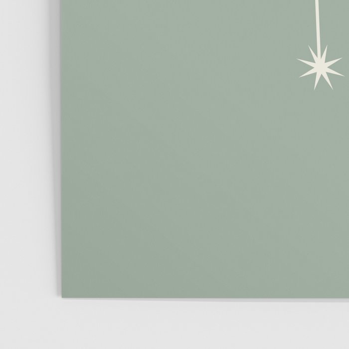 Gemini Zodiac Star Constellation Line Art Soft Sage Poster Gallery Image 3