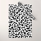 Abstract black organic liquid shape pattern Wrapping Paper Gallery Image 1