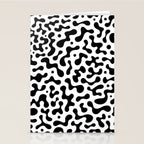 Abstract black organic liquid shape pattern Stationery Card Gallery Image 2