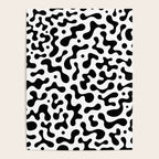 Abstract black organic liquid shape pattern Poster Gallery Image 4