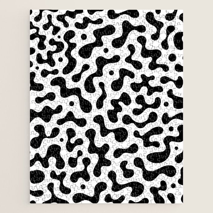 Abstract black organic liquid shape pattern Jigsaw Puzzle Gallery Image 1