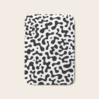 Abstract black organic liquid shape pattern Bath Mat Gallery Image 1