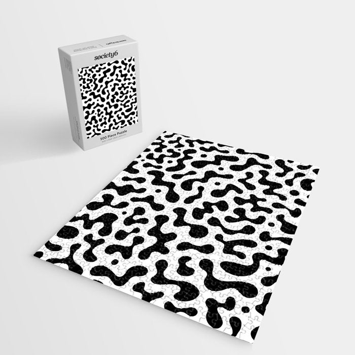 Abstract black organic liquid shape pattern Jigsaw Puzzle Gallery Image 2