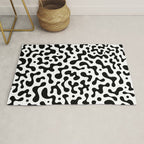Abstract black organic liquid shape pattern Rug Gallery Image 1