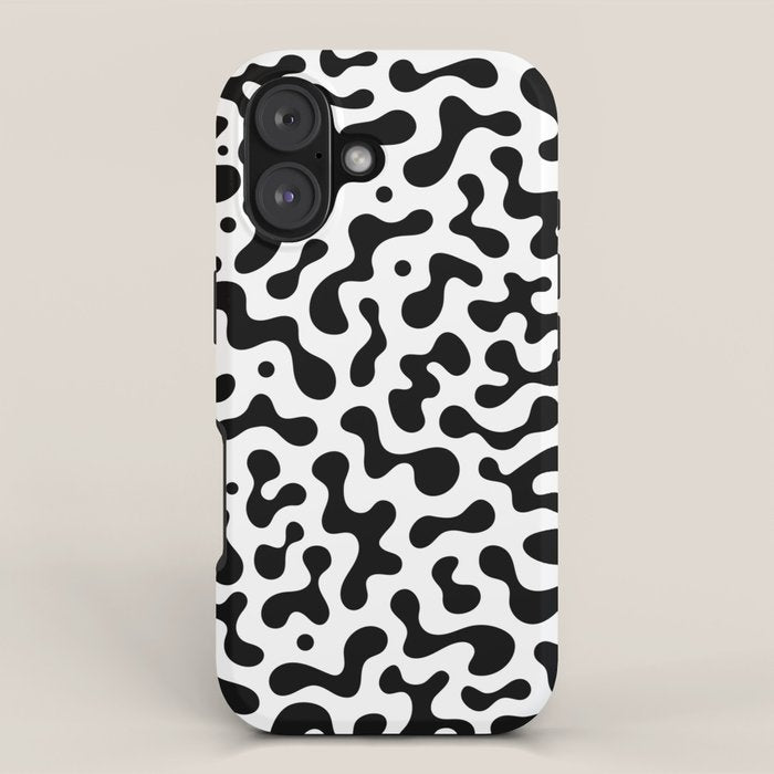 Abstract black organic liquid shape pattern iPhone Case Gallery Image 1