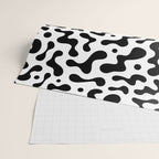 Abstract black organic liquid shape pattern Wrapping Paper Gallery Image 2
