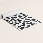 Abstract black organic liquid shape pattern Yoga Mat Gallery Image 2