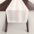Vintage pastel pink stripes pattern Table Runner Gallery Image 1