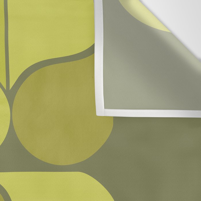 Bright Yellow Teardrop Pattern on Olive Green Wall Tapestry Gallery Image 3