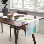 City life facade 2 soft grey Table Runner Gallery Image 2