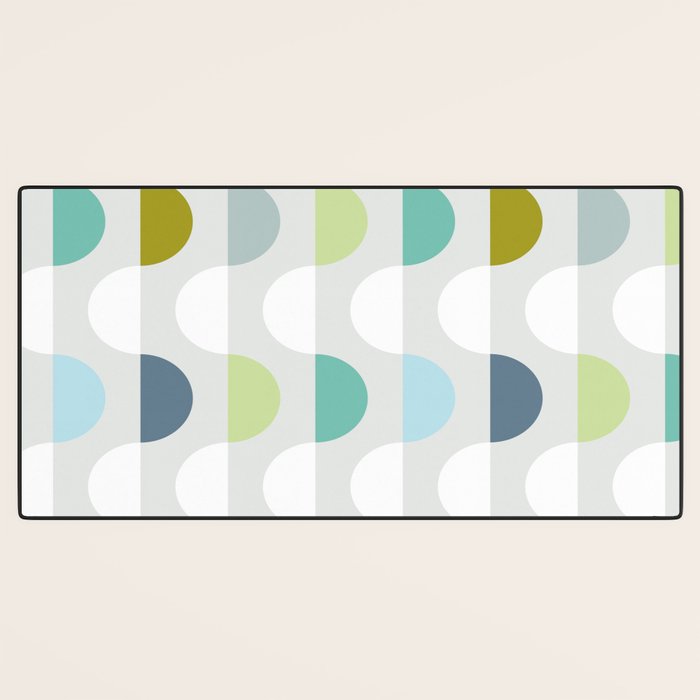 City life facade 2 soft grey Desk Mat Gallery Image 3