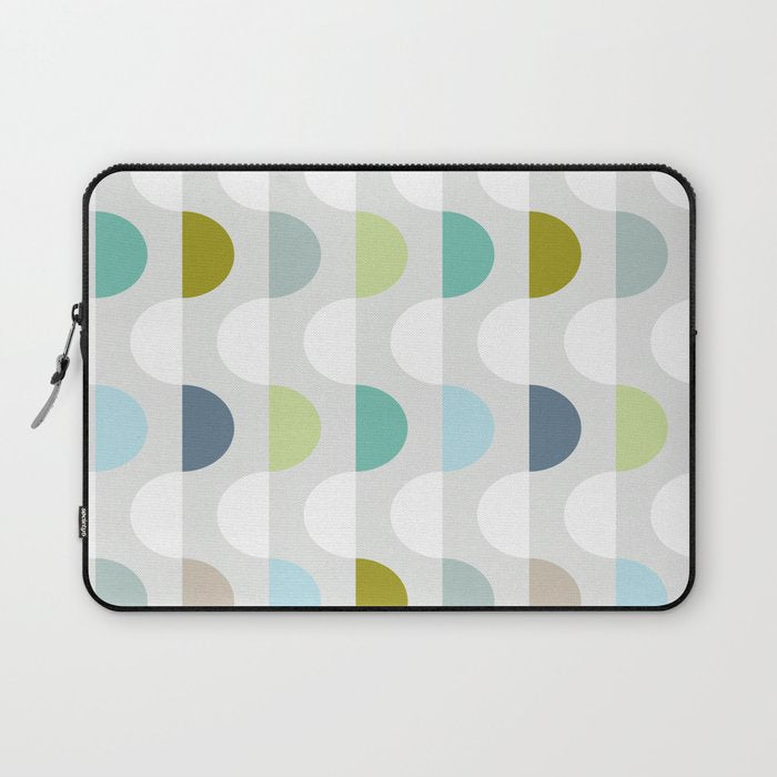 City life facade 2 soft grey Laptop Sleeve Gallery Image 1