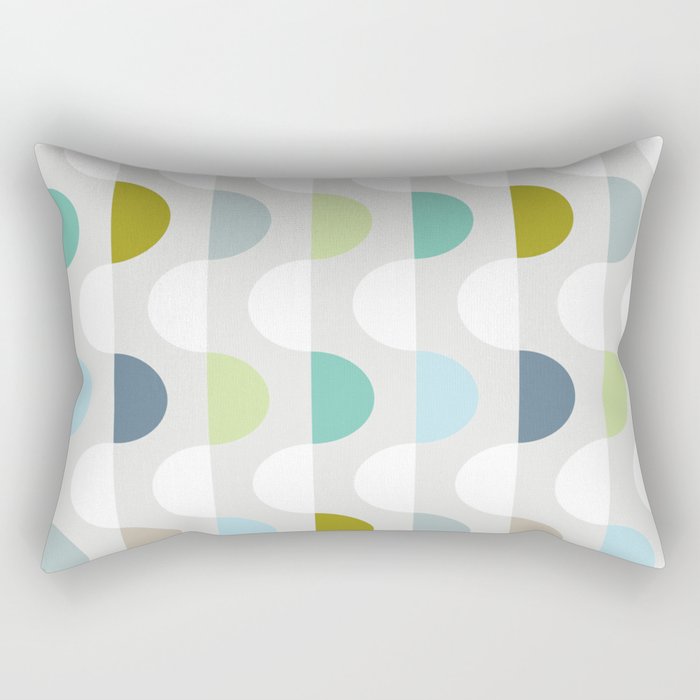 City life facade 2 soft grey Rectangular Pillow Gallery Image 1