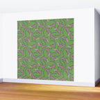 Crocodiles (Textured Green and Pink) Wall Mural Gallery Image 2