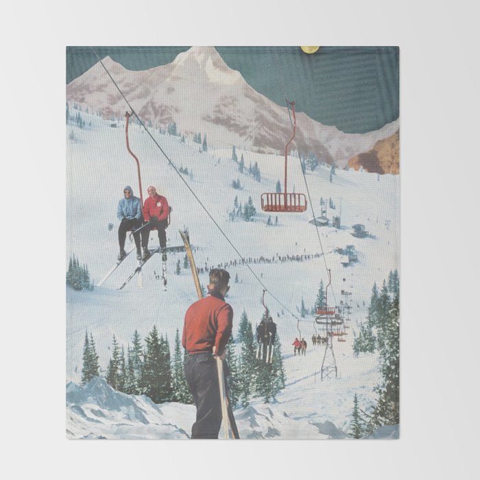 Bridger Skiing Throw Blanket Gallery Image 2