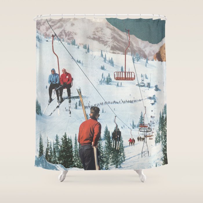 Bridger Skiing Shower Curtain Gallery Image 1