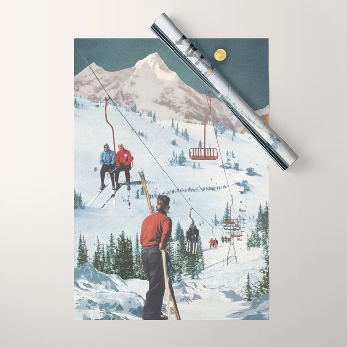 Bridger Skiing Wrapping Paper Gallery Image 1