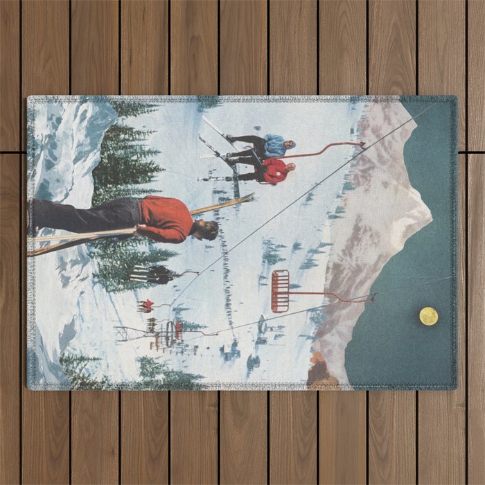 Bridger Skiing Outdoor Rug Gallery Image 1