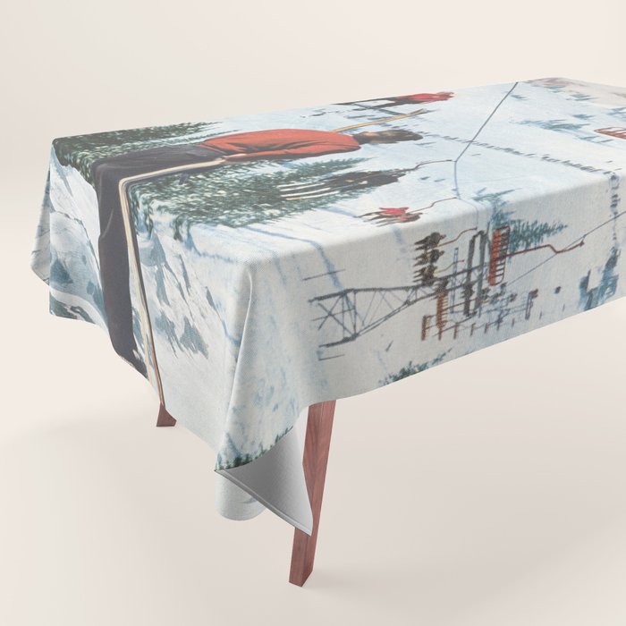 Bridger Skiing Tablecloth Gallery Image 1