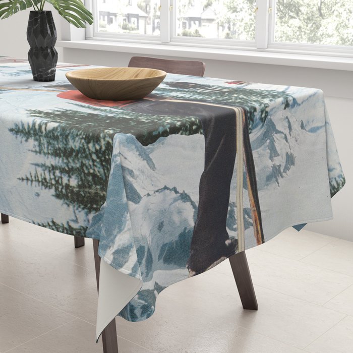 Society6 Bridger Skiing Tablecloth - Thumbnail 3