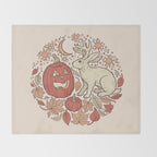 Halloween Friends | Autumn Palette Throw Blanket Gallery Image 2