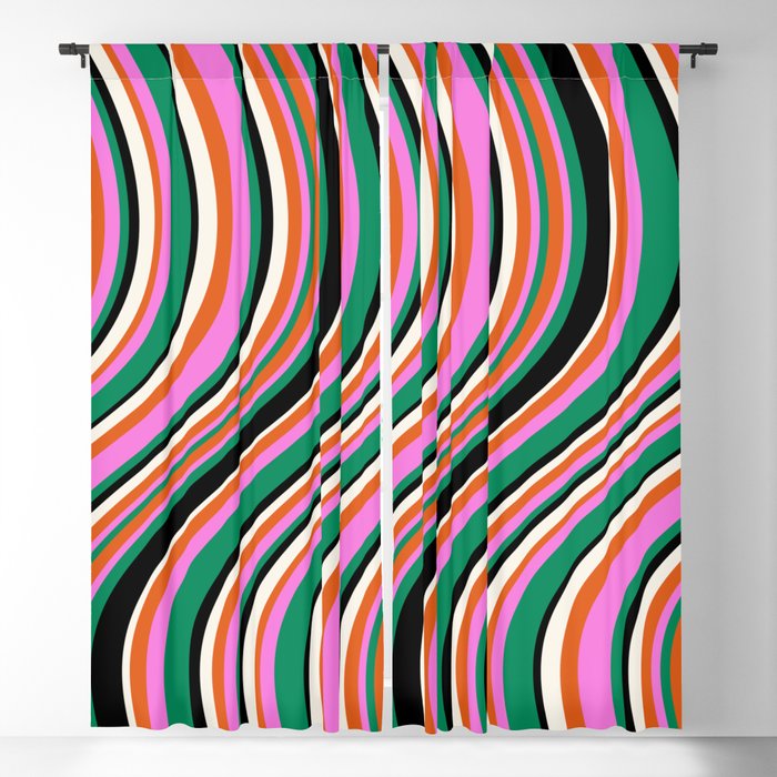 Wavy Stripes XIV - Bold Retro Window Curtain Gallery Image 5
