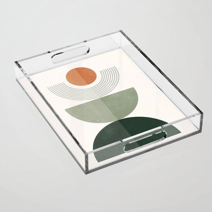 Minimal Geometric Shapes 175 Acrylic Tray Gallery Image 1