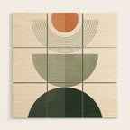 Minimal Geometric Shapes 175 Wood Wall Art Gallery Image 1