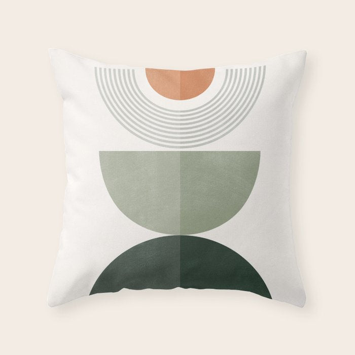 Minimal Geometric Shapes 175 Throw Pillow Gallery Image 1