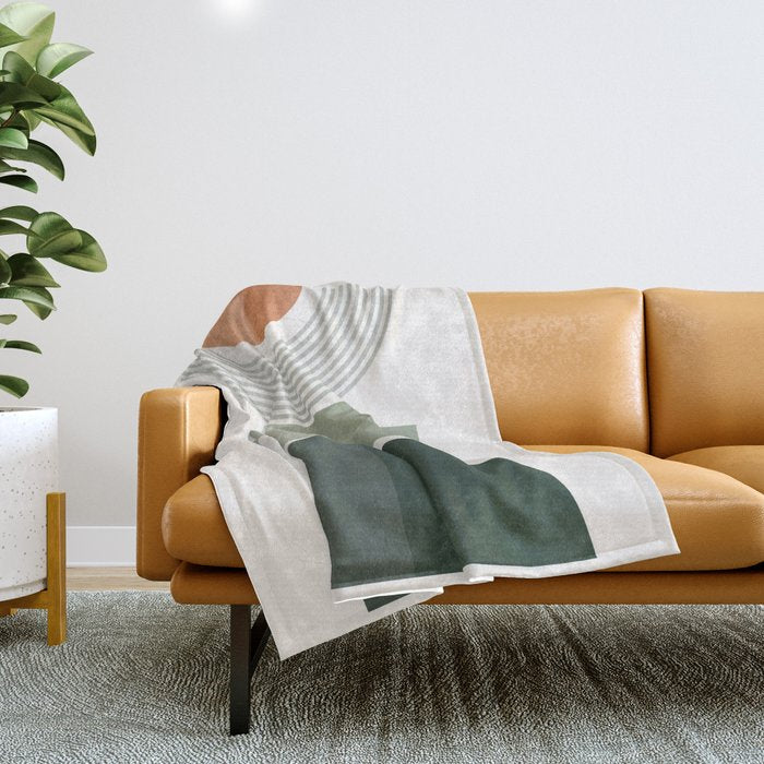 Minimal Geometric Shapes 175 Throw Blanket Gallery Image 1