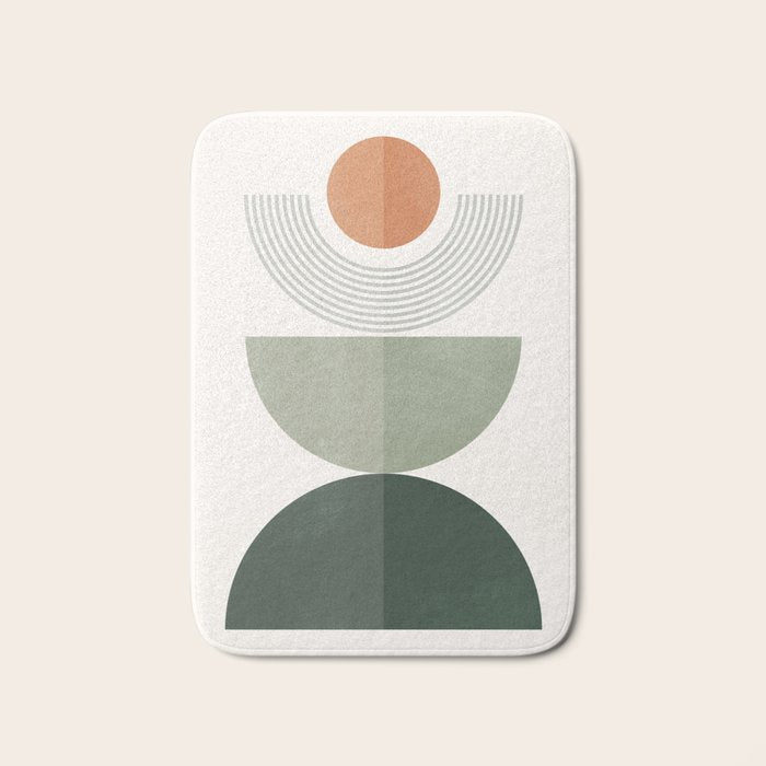 Minimal Geometric Shapes 175 Bath Mat Gallery Image 1