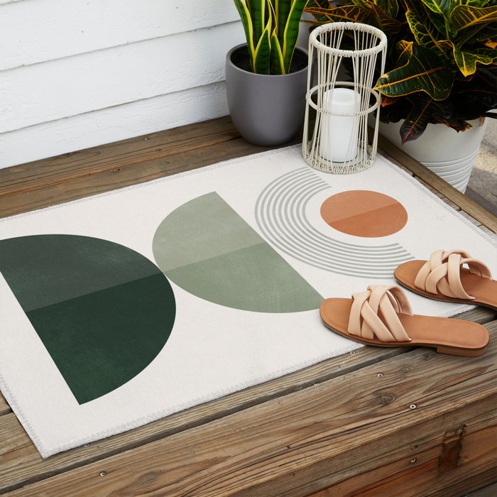 Minimal Geometric Shapes 175 Outdoor Rug Gallery Image 2
