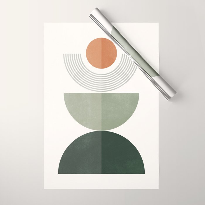 Minimal Geometric Shapes 175 Wrapping Paper Gallery Image 1