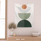 Minimal Geometric Shapes 175 Wall Tapestry Gallery Image 2