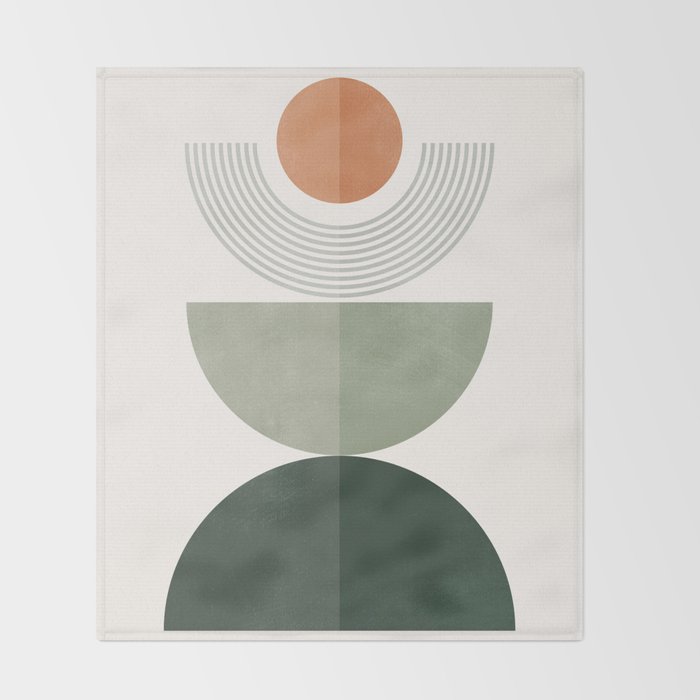 Minimal Geometric Shapes 175 Throw Blanket Gallery Image 2