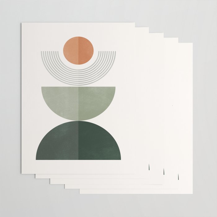 Minimal Geometric Shapes 175 Wrapping Paper Gallery Image 3