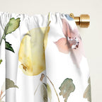 Lemon Berries and Cherries Watercolor Pattern Window Curtain Gallery Image 2