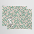 Little flowers aqua Placemat Gallery Image 1