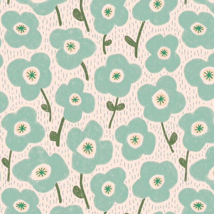 Little flowers aqua Coffee Mug Gallery Image 2