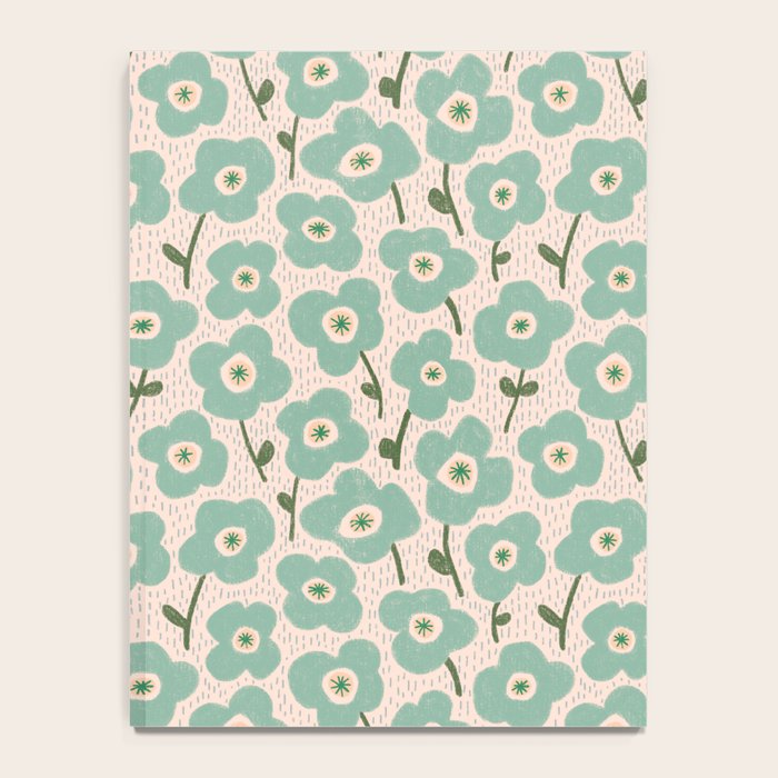 Little flowers aqua Notebook Gallery Image 4