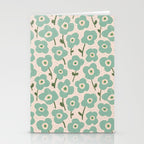 Little flowers aqua Stationery Card Gallery Image 2