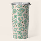 Little flowers aqua Travel Mug Gallery Image 2
